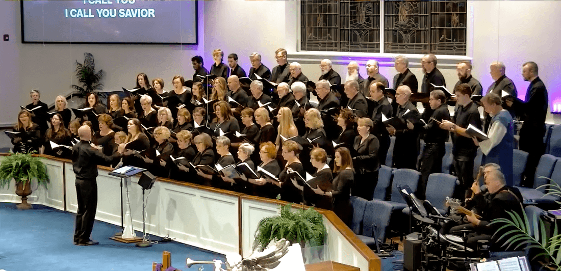 Mount Home choir leading worship