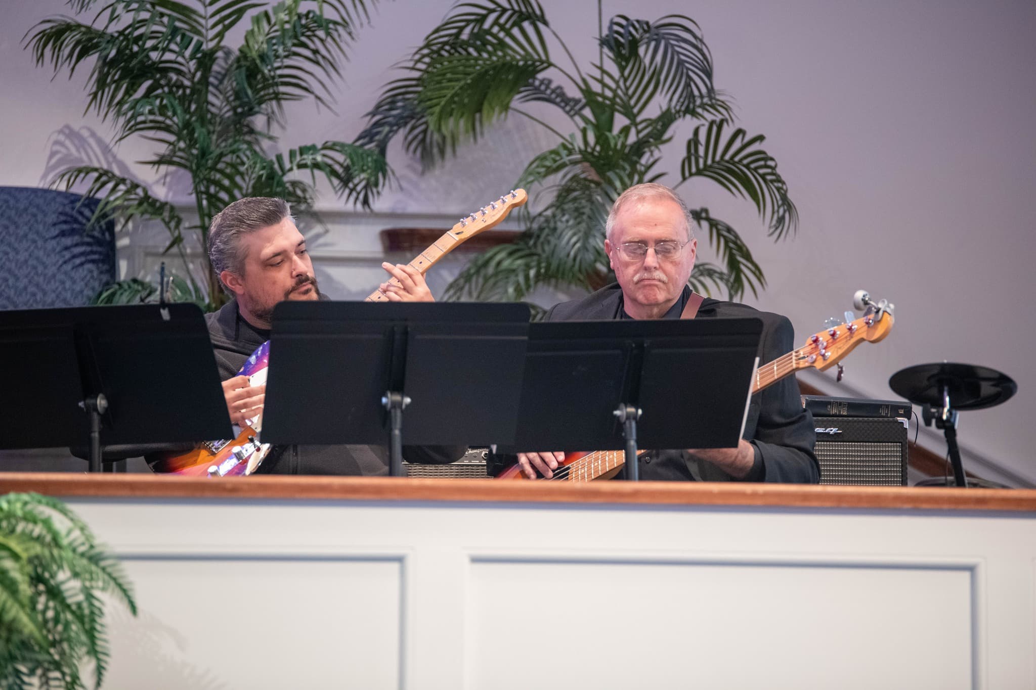 Musicians serving during a worship gathering